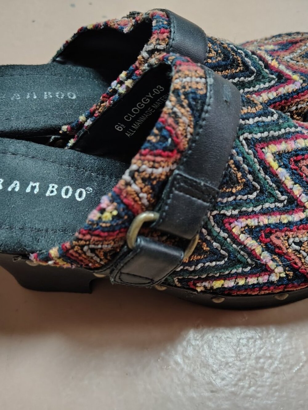 Bamboo brand bohemian-style platform clog